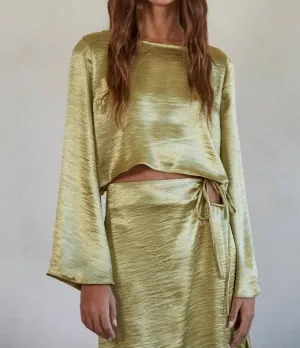 Misha Top In Olive Gold