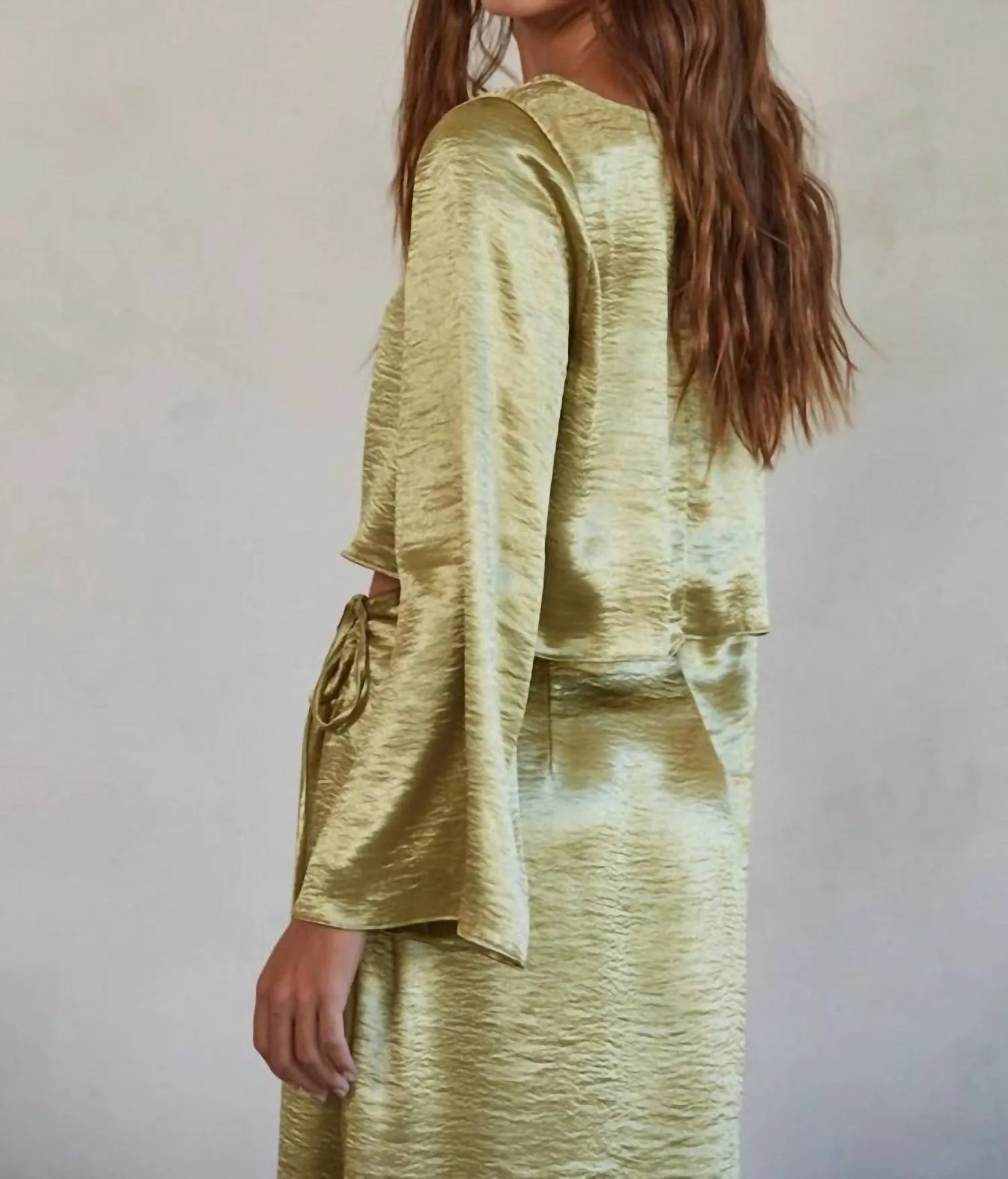 Misha Top In Olive Gold