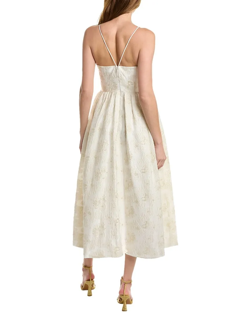 ML Monique Lhuillier Jacquard Midi Dress