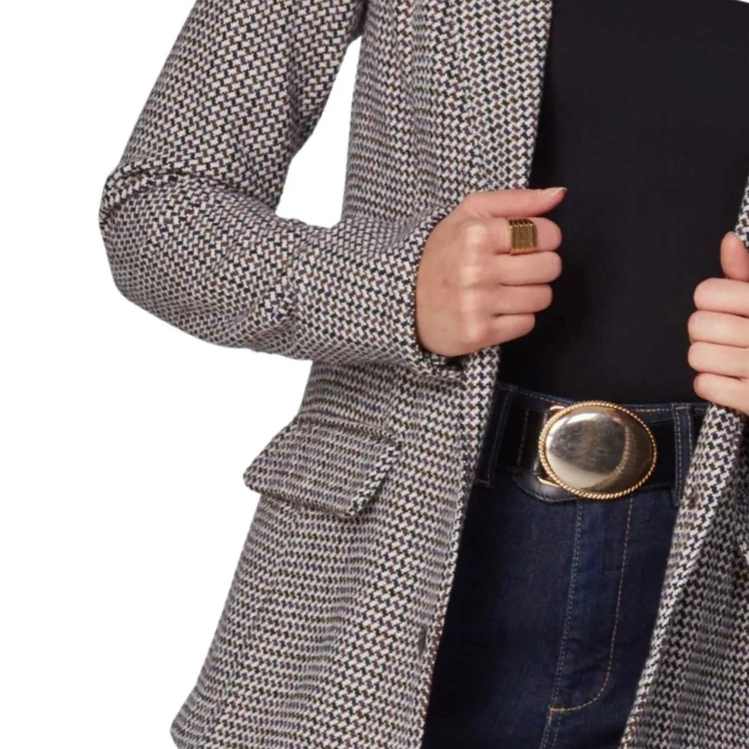 Monaco Tweed Blazer In Calm Tweed