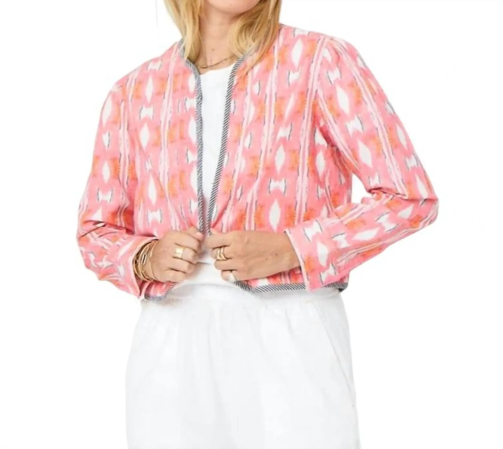 Morgan Ikat Beau-Lero Jacket In Multi