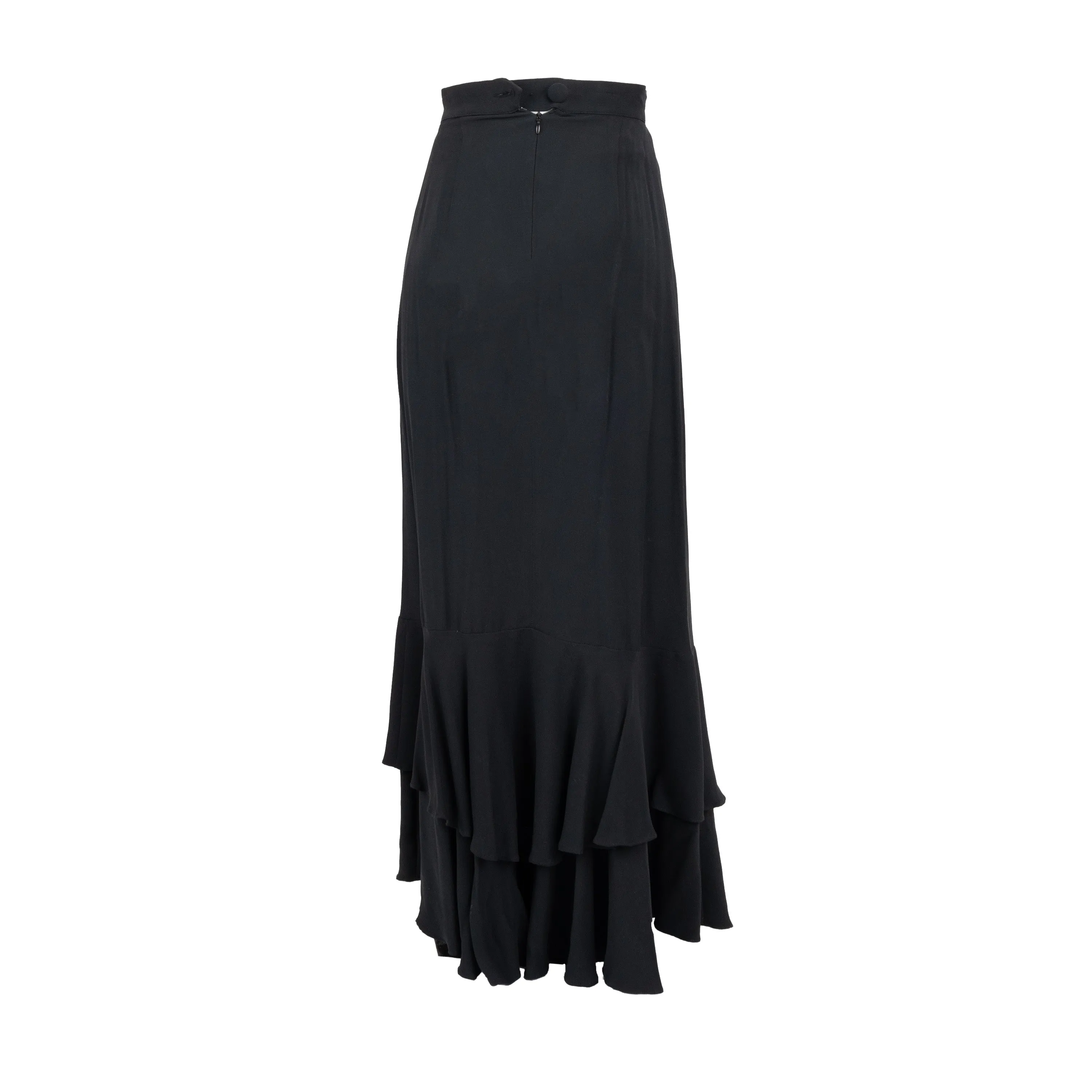Moschino Couture Layered Ruched Long Skirt - '90s