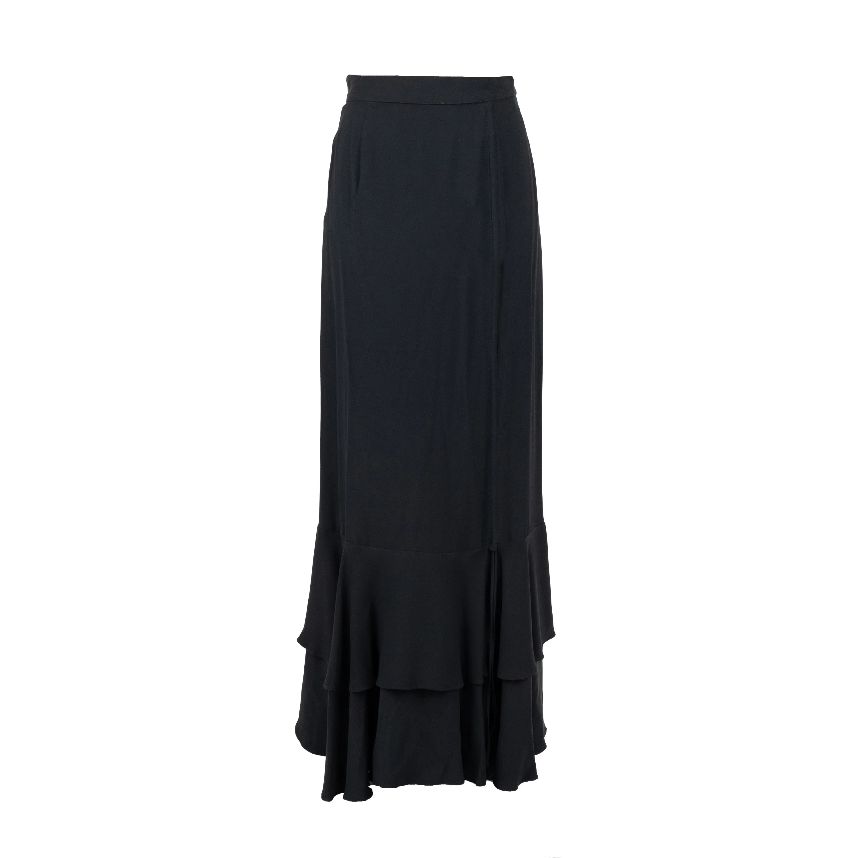 Moschino Couture Layered Ruched Long Skirt - '90s
