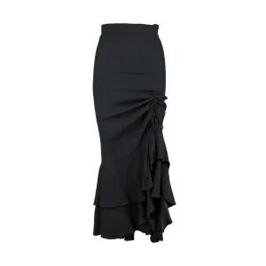 Moschino Couture Layered Ruched Long Skirt - '90s