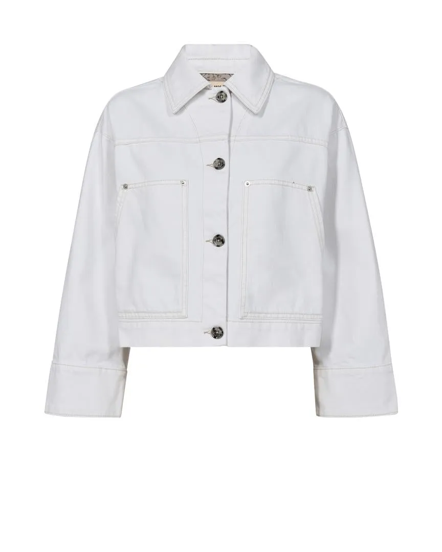 Mosmosh Mint Blanco White Denim Jacket