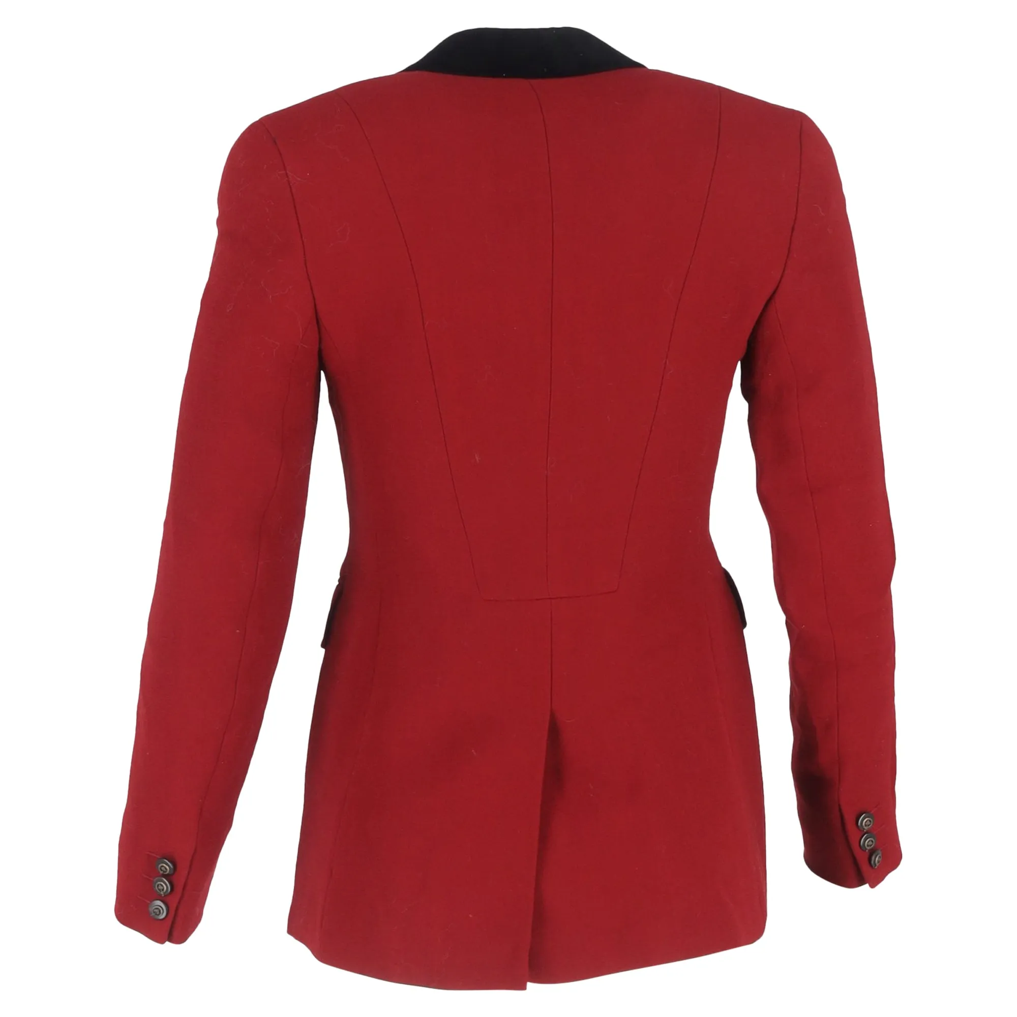 Mulberry Single-Breasted Jacket in Red Wool