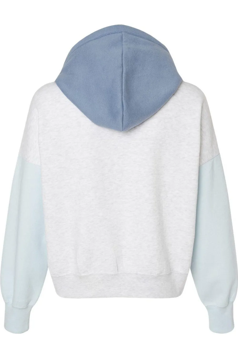 MV Sport Women´s Sueded Fleece Colorblocked Crop Hooded Sweatshirt