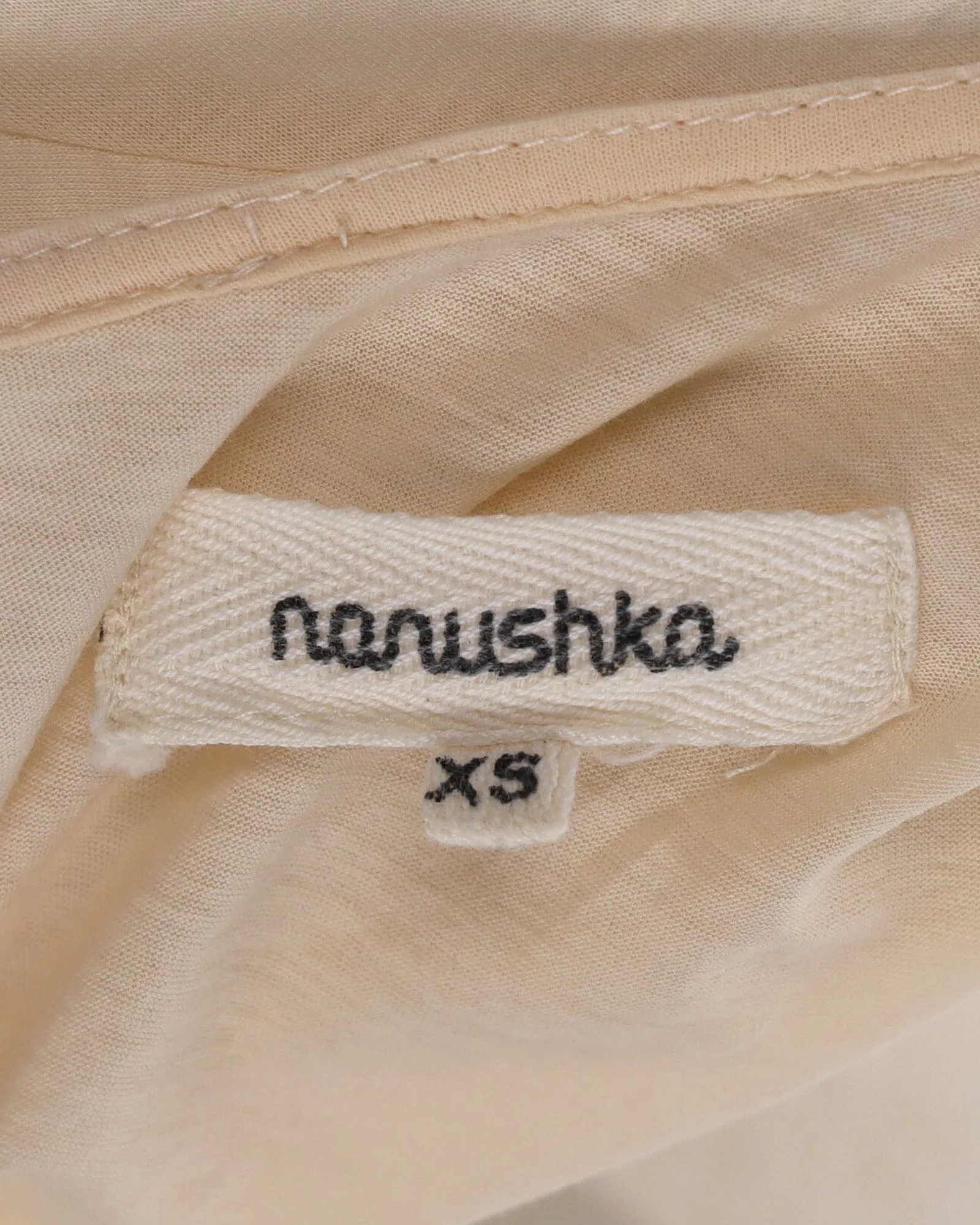 Nanushka T-shirt in Beige Polyester