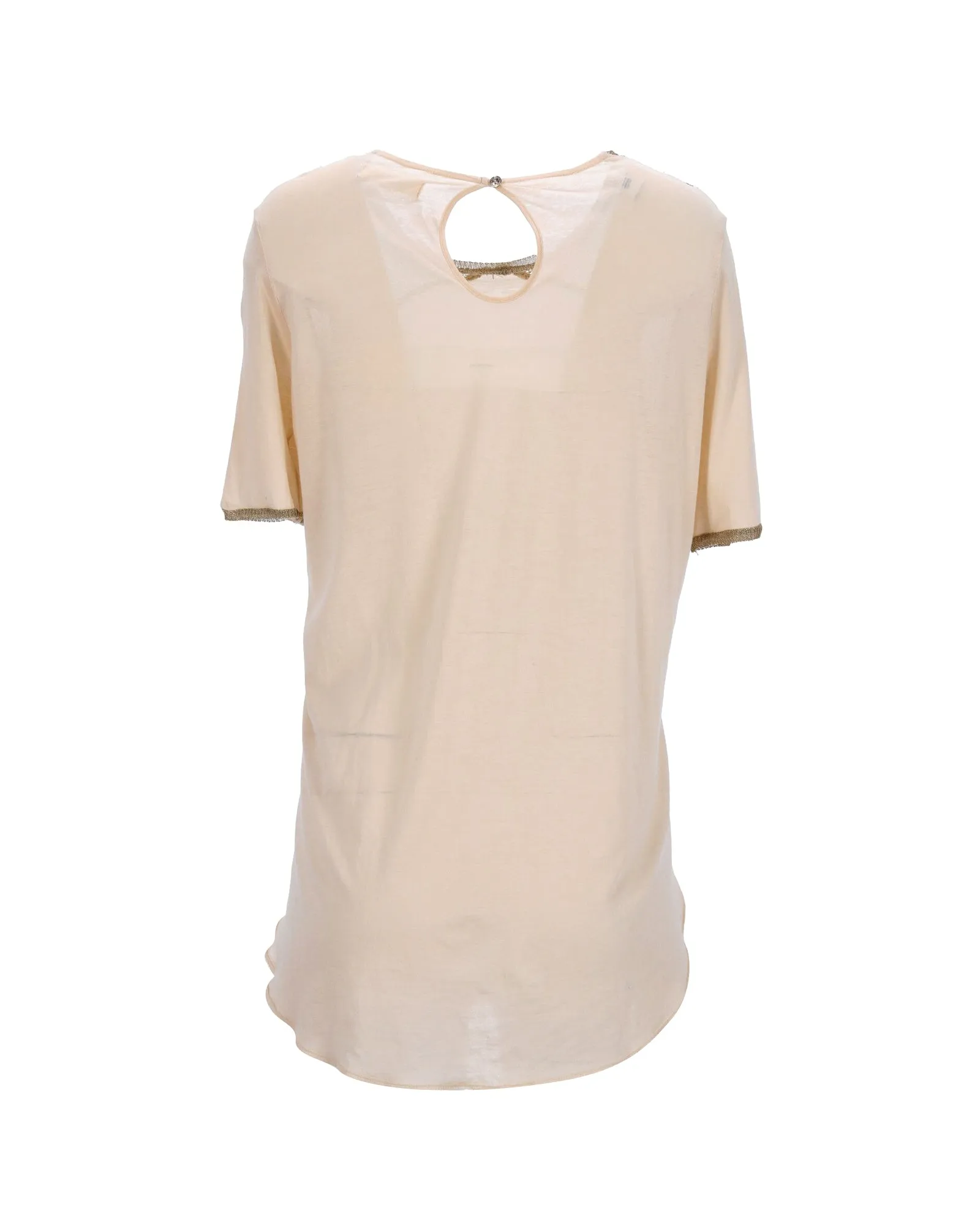 Nanushka T-shirt in Beige Polyester