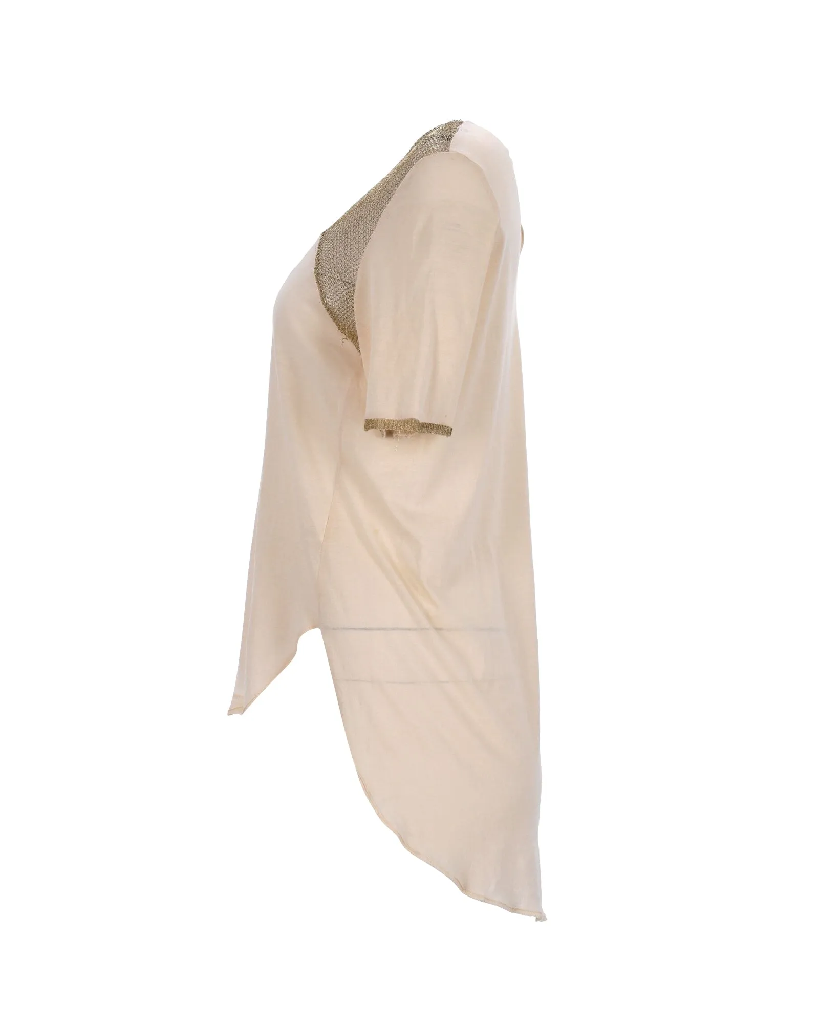 Nanushka T-shirt in Beige Polyester