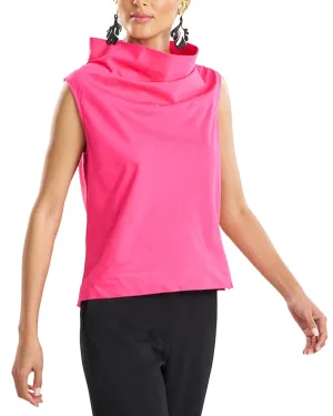 Natori Cotton Silk Slub Crop Funnel Top