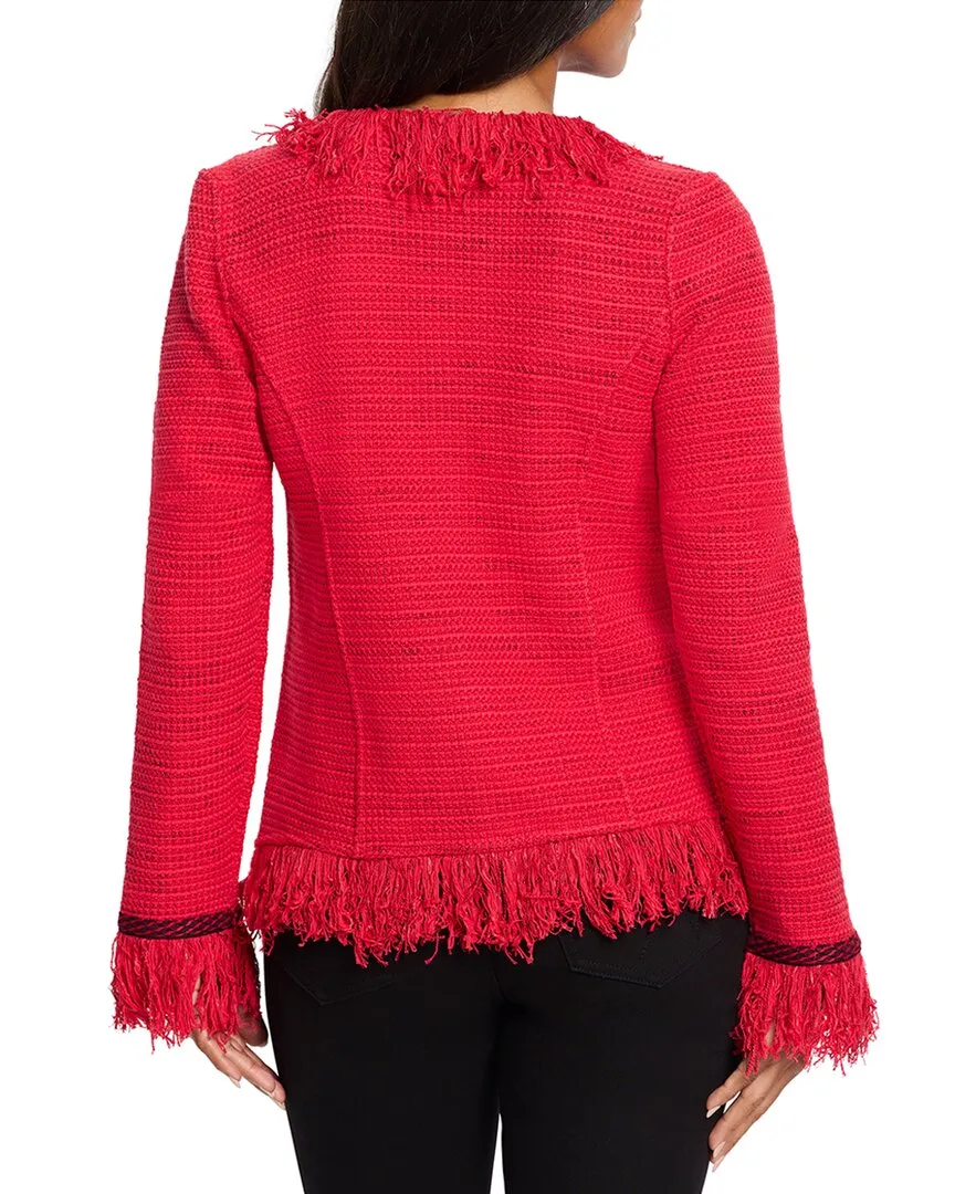 NIC ZOE Statement Fringe Mix Knit Jacket