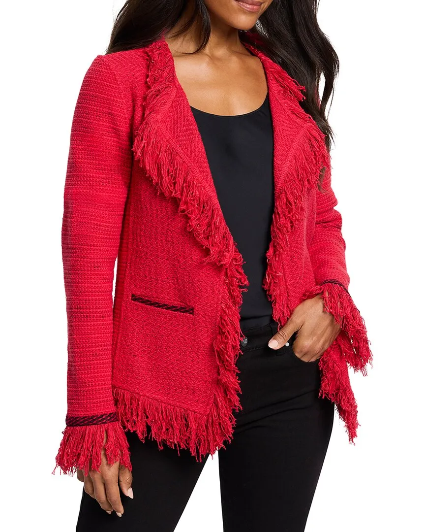 NIC ZOE Statement Fringe Mix Knit Jacket