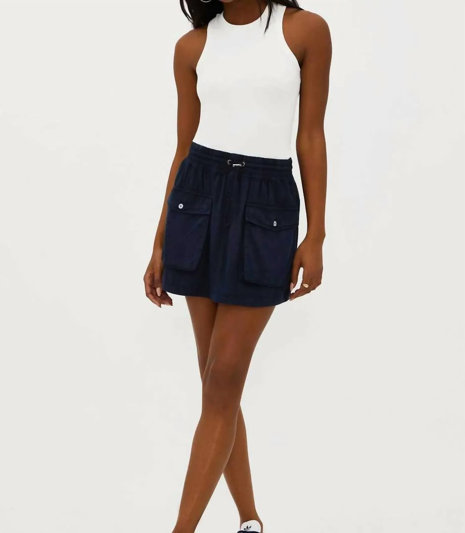 Nicolette A-Line Tennis Mini Skirt In Ultramarine Blue