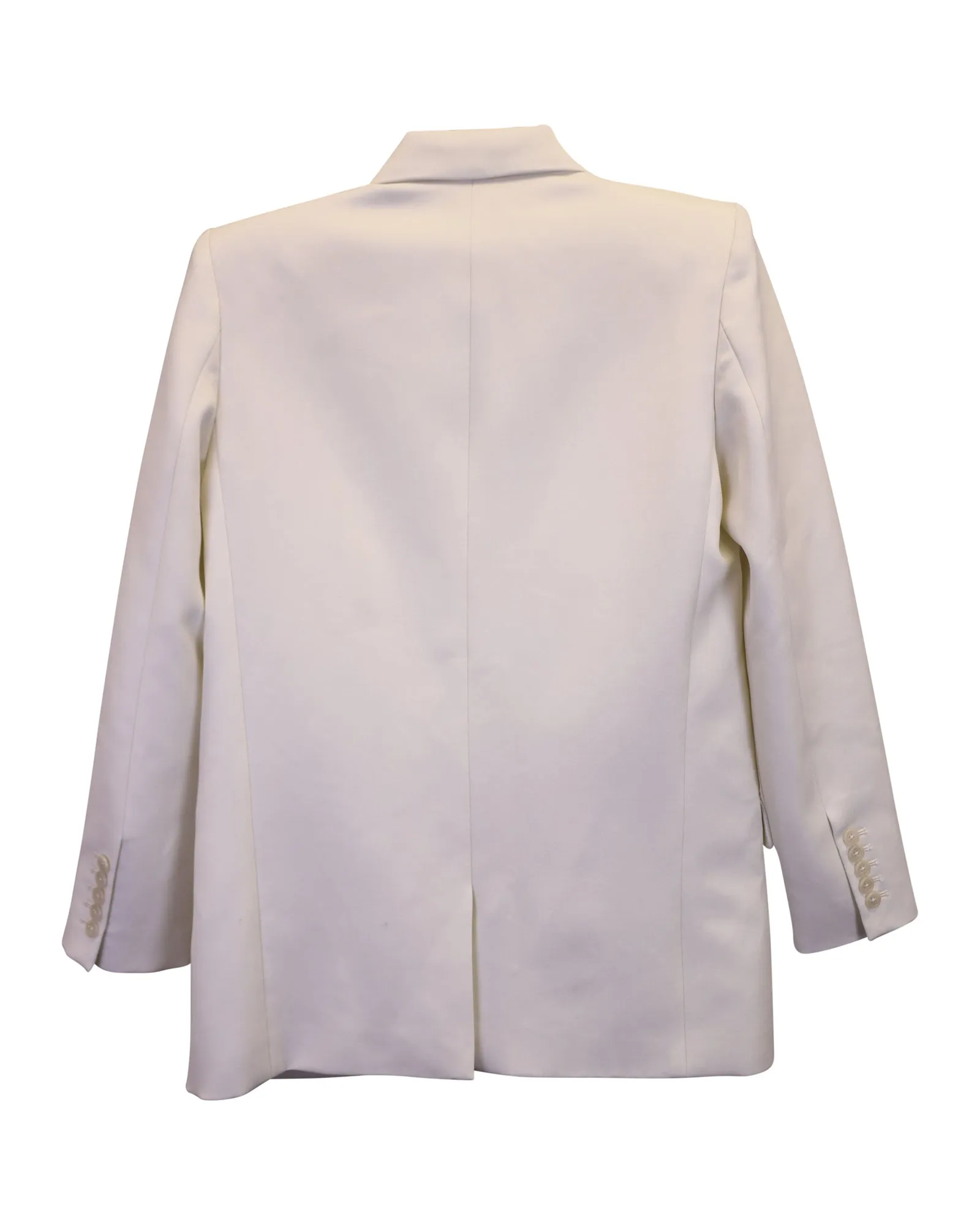 Nili Lotan Single-Breasted Blazer in White Cotton