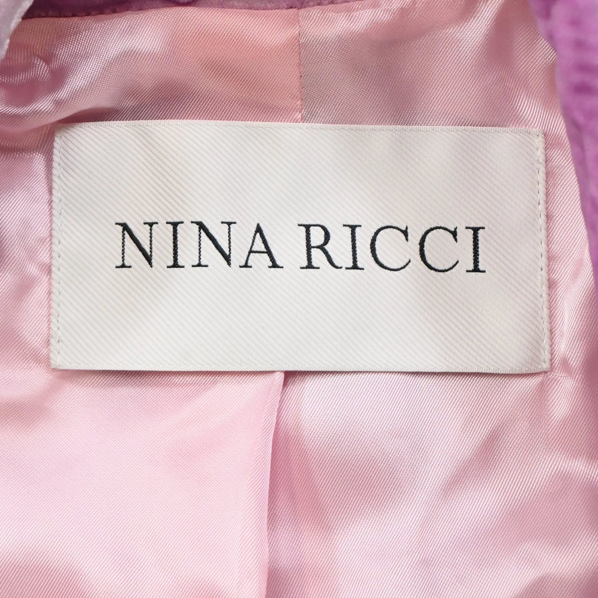 Nina Ricci Double-Breasted Velvet Blazer in Purple Viscose
