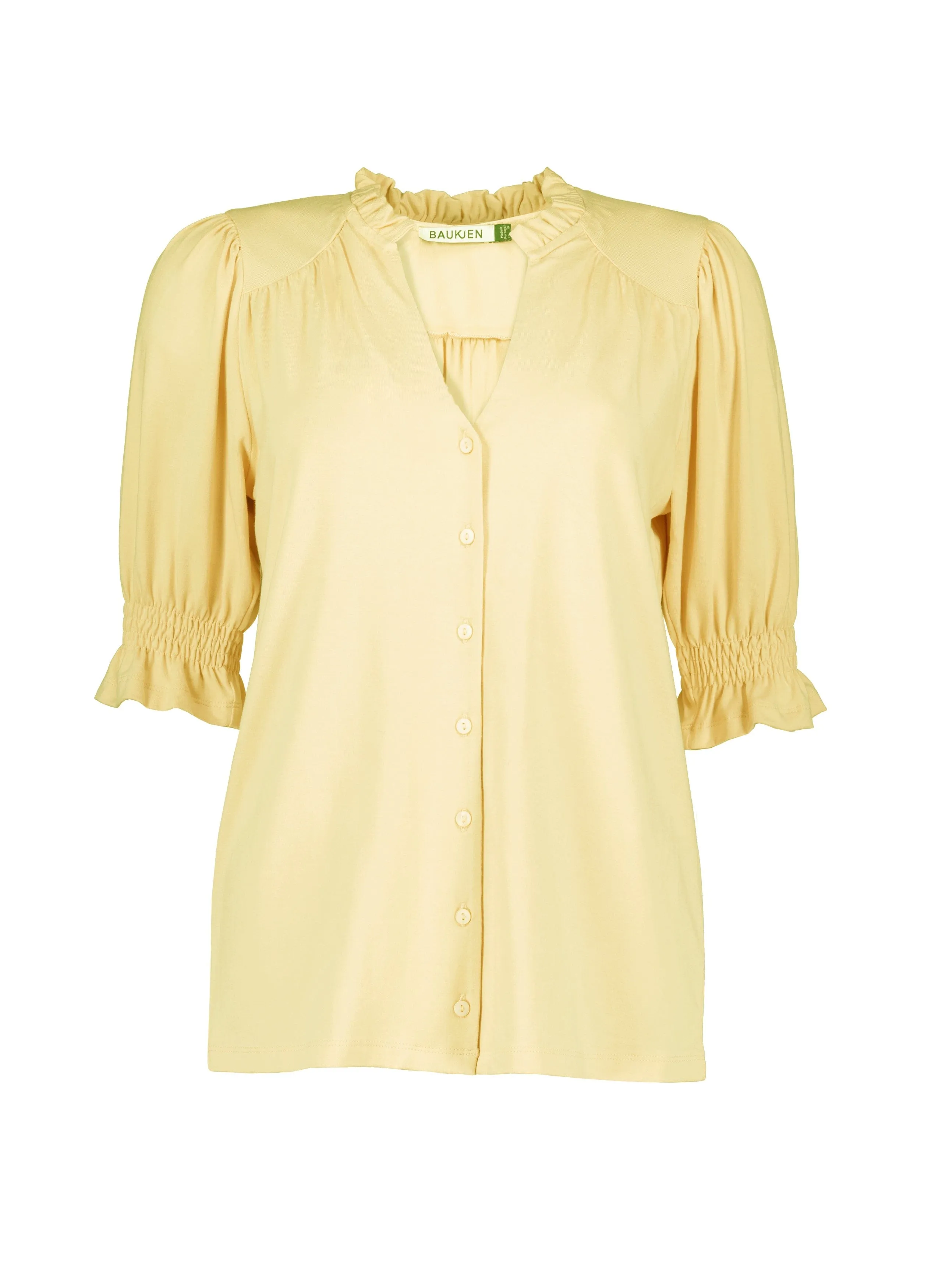 Noa LENZING™ ECOVERO™ Short Sleeve Blouse | Butter Yellow