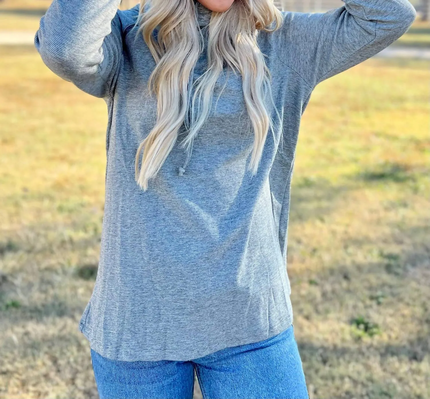 On Cloud 9 Pullover In Grey