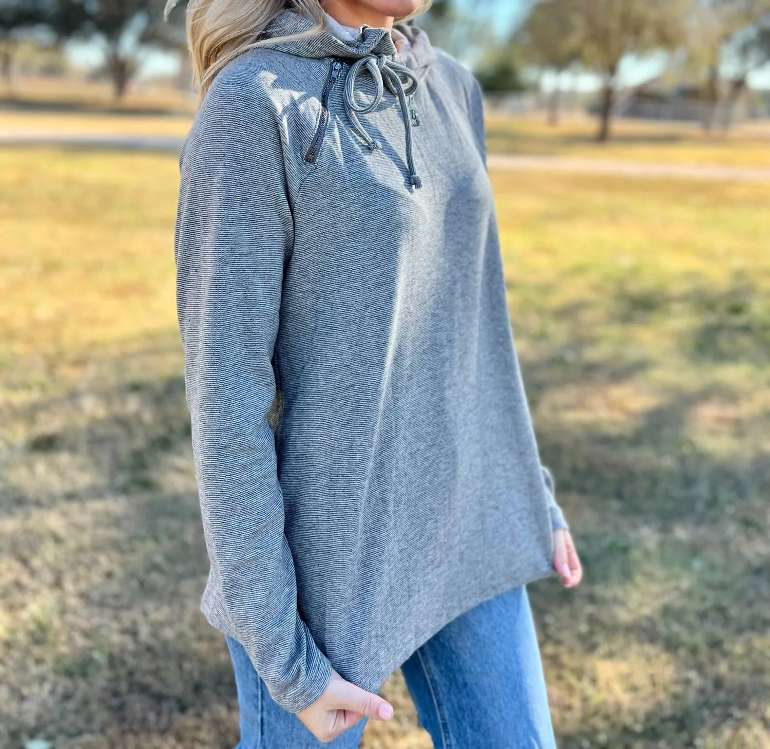 On Cloud 9 Pullover In Grey