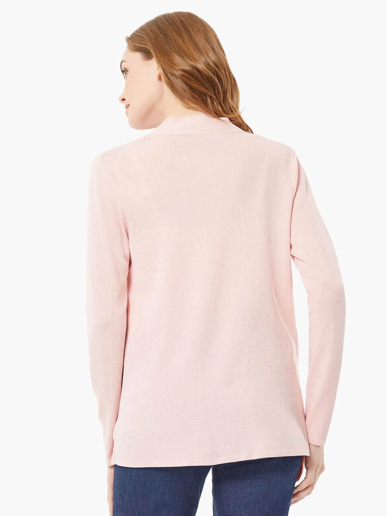 Open Front Ribbed Icon Cardigan