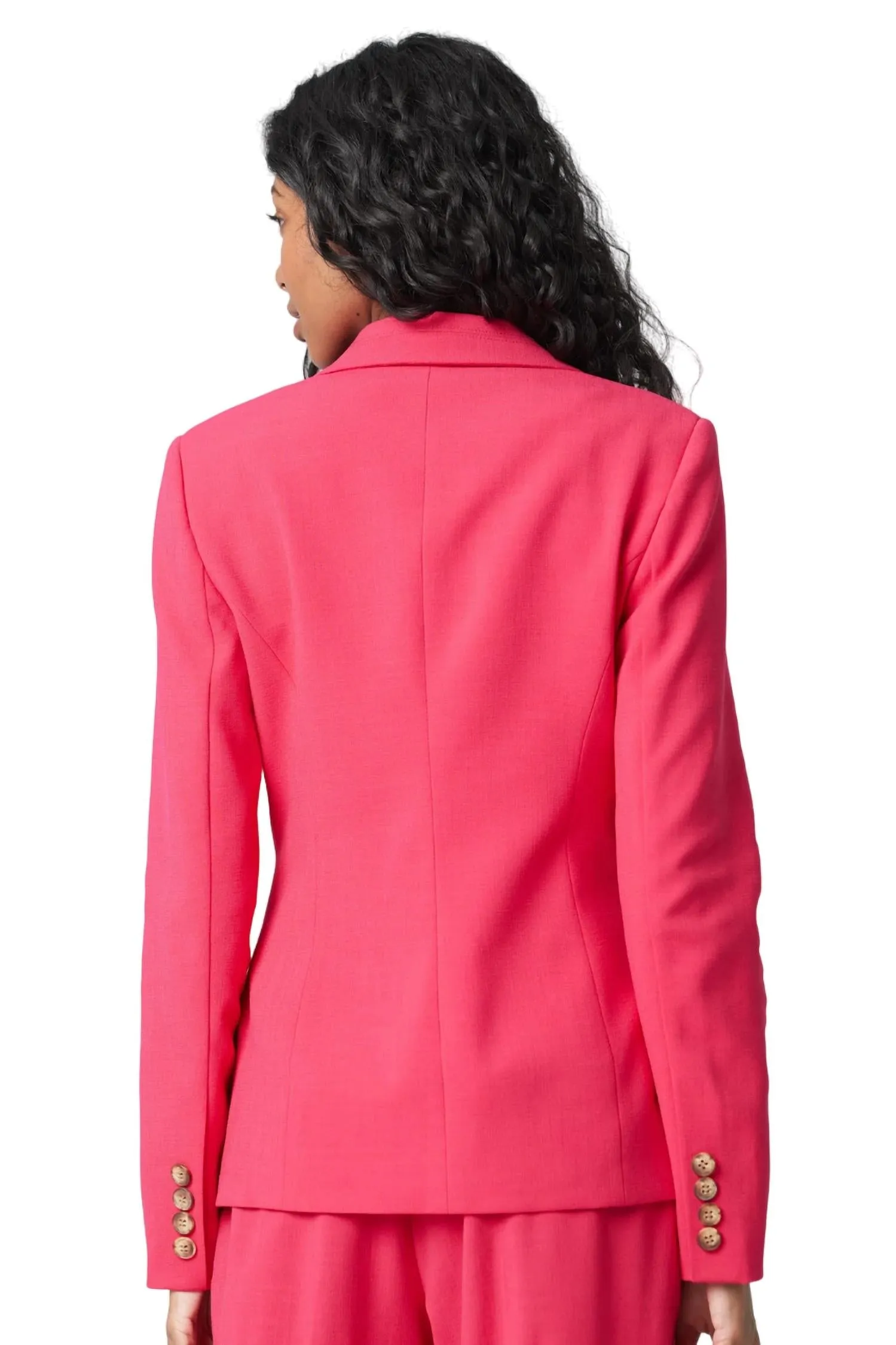 Peak Lapel Jacket In Raspberry