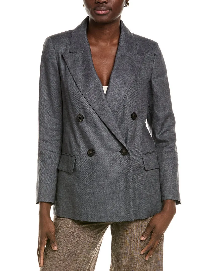 Peserico Linen & Wool-Blend Blazer