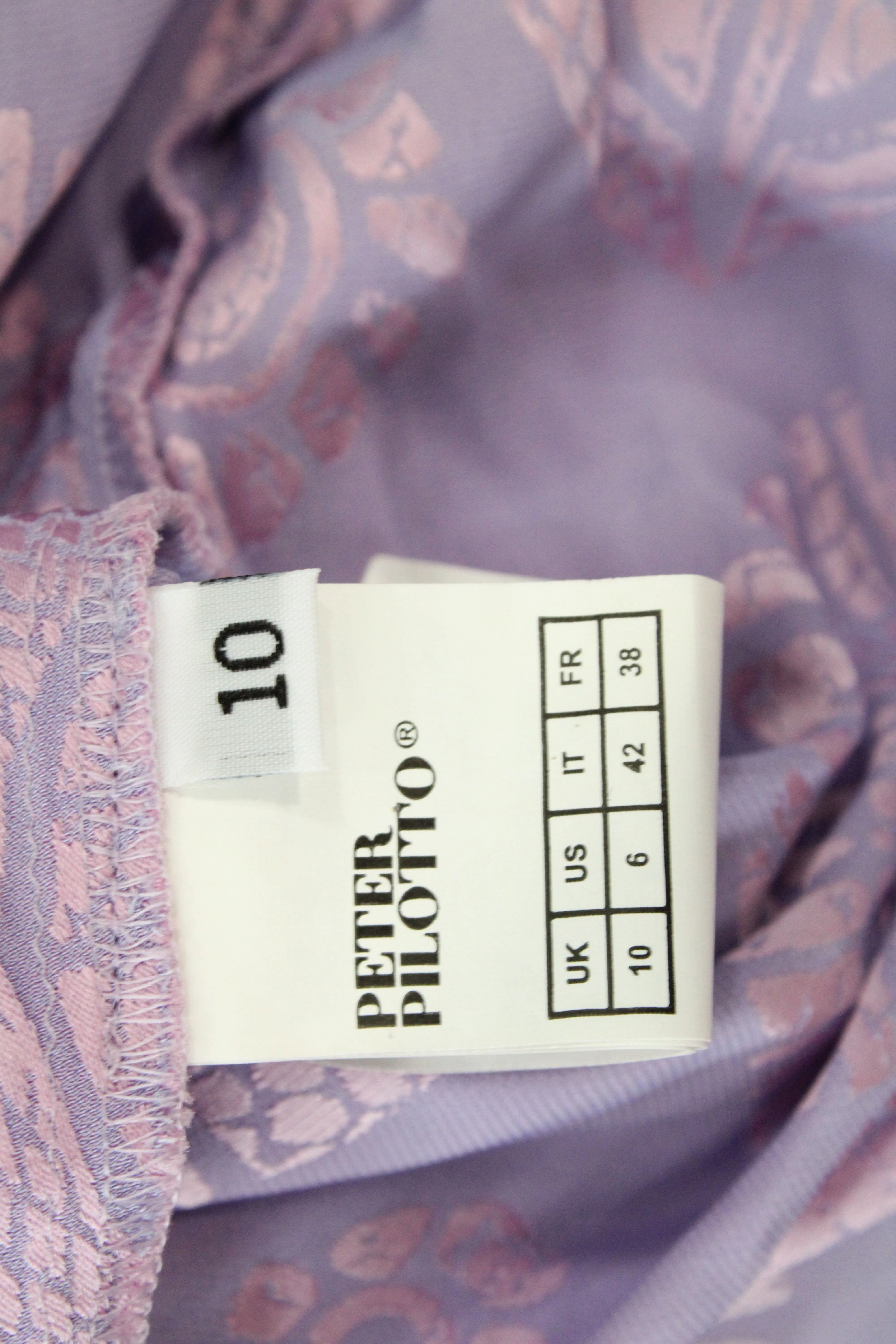 Peter Pilotto Jacquard Midi Skirt in Purple Satin