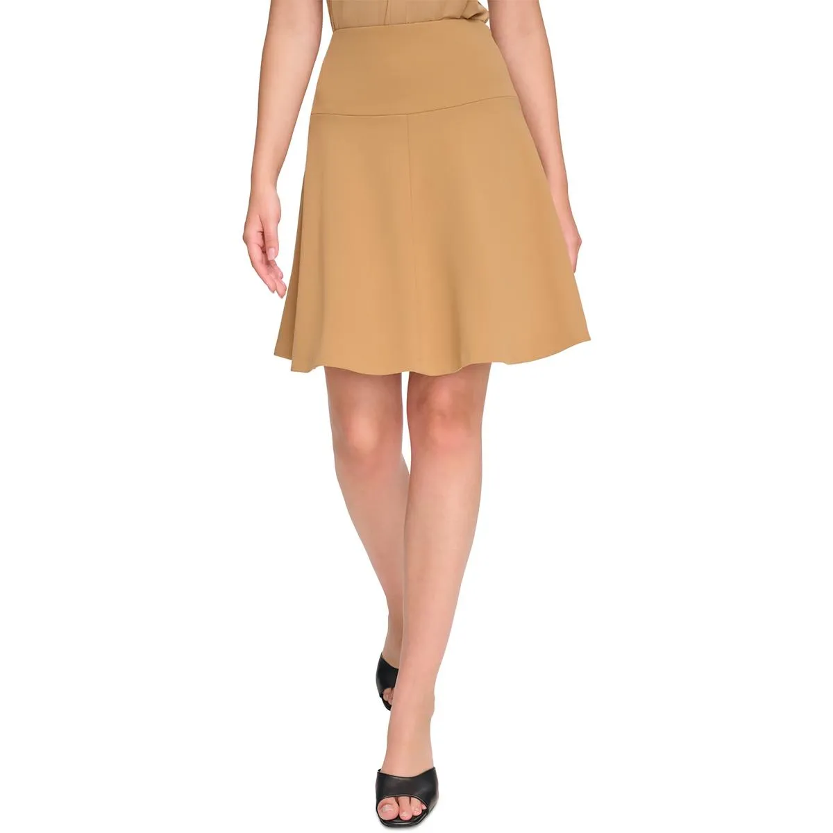 Petites Womens Crepe Mini Skirt