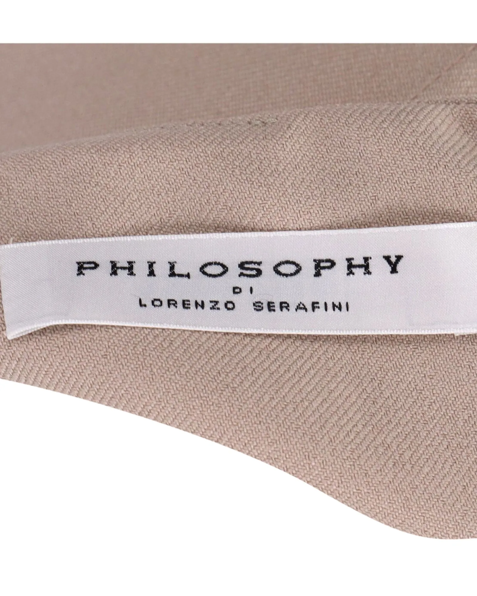 Philosophy Di Lorenzo Serafini High Waist Peplum Skirt in Beige Polyester