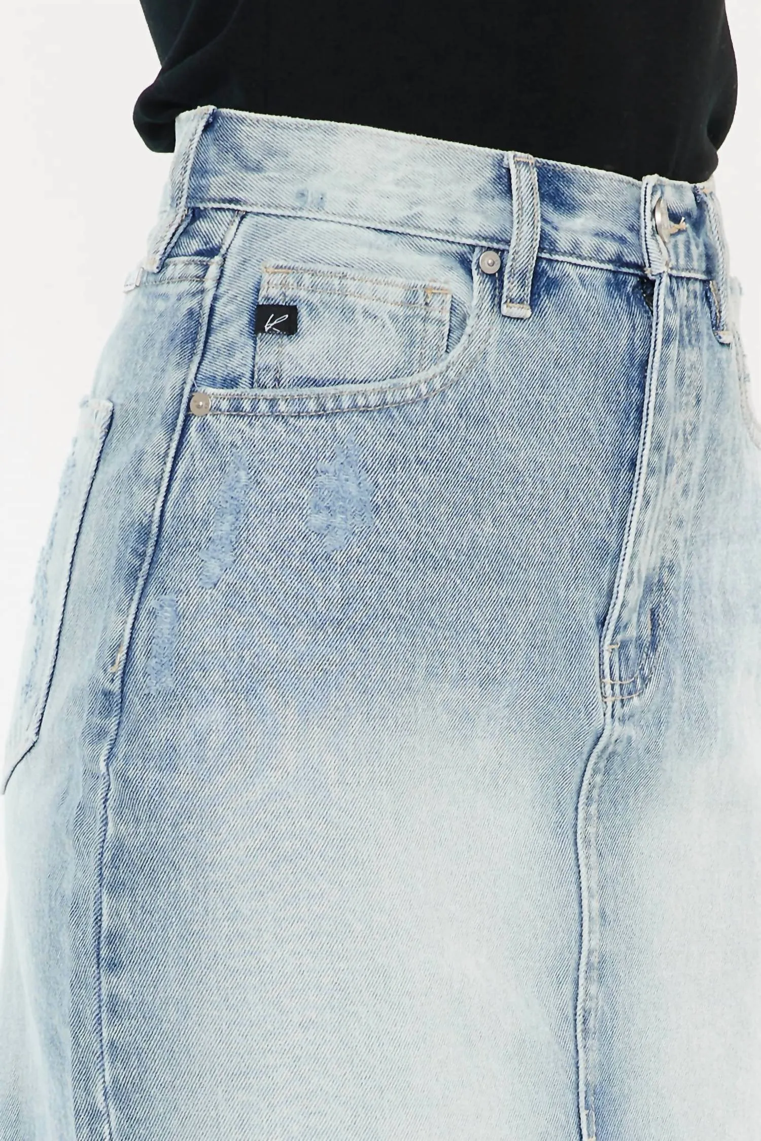 Pixie 90's Maxi Skirt In Light Wash