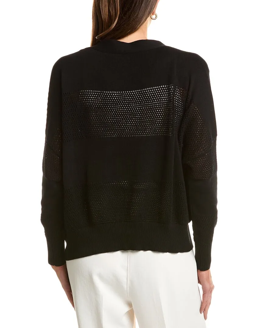 PLANET Pointelle striped Cardigan