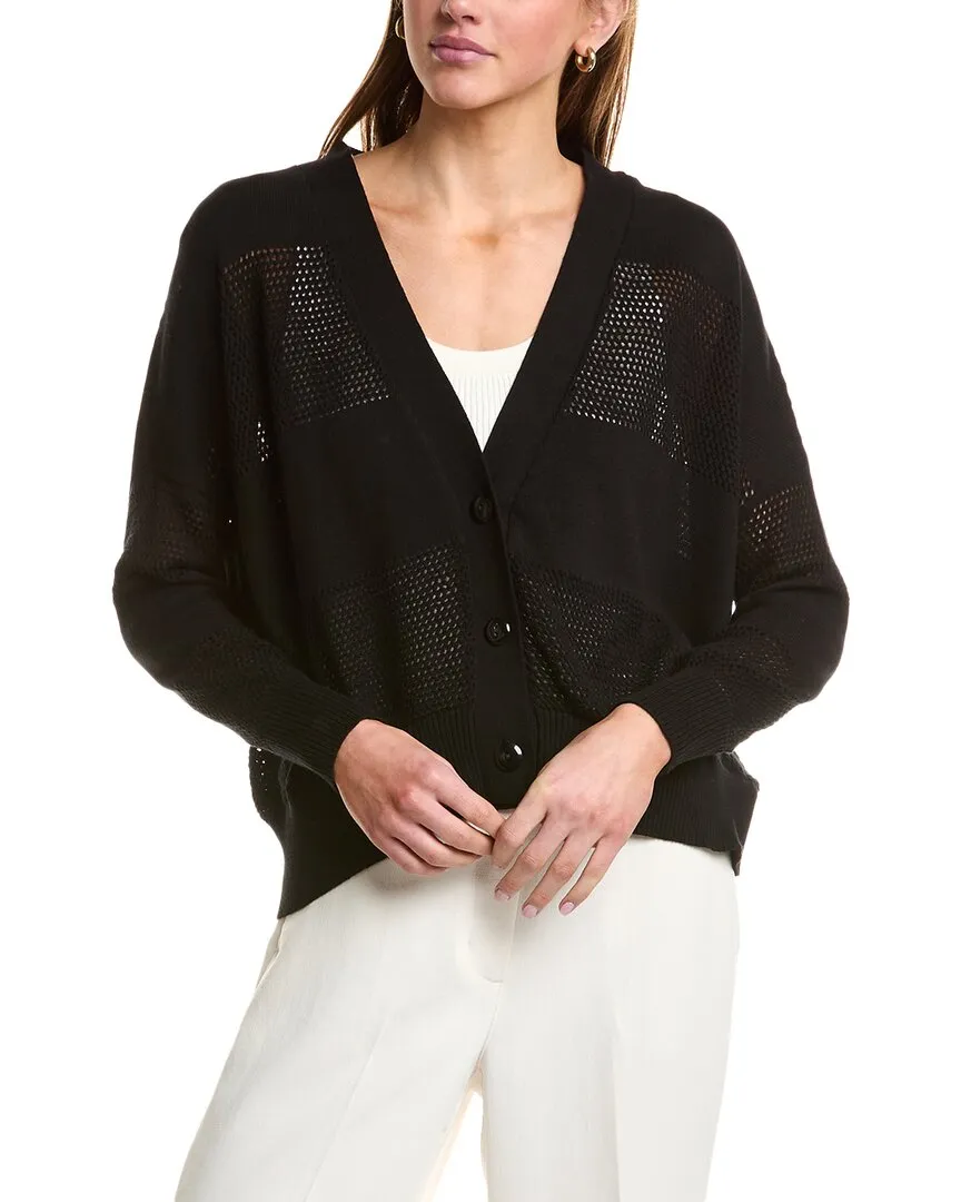 PLANET Pointelle striped Cardigan