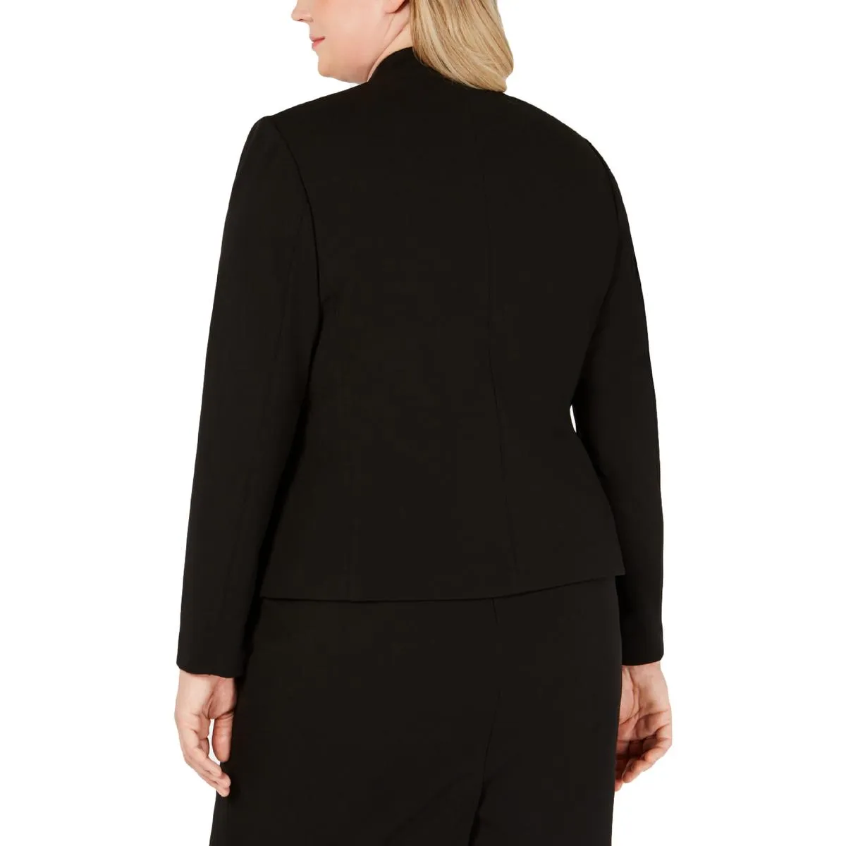 Plus Womens Crepe Office Pencil Skirt