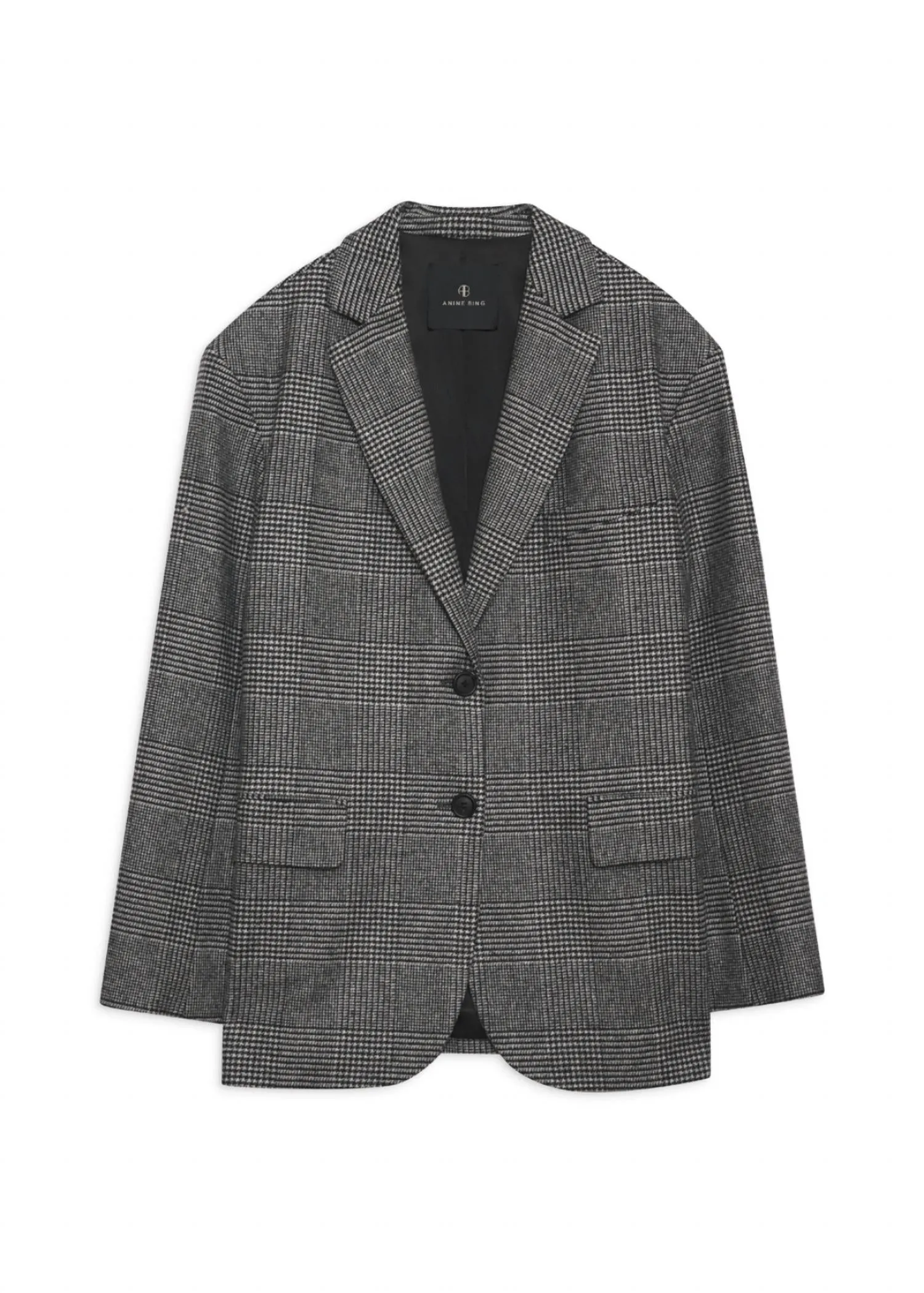 Quinn Blazer In Black & Grey Plaid