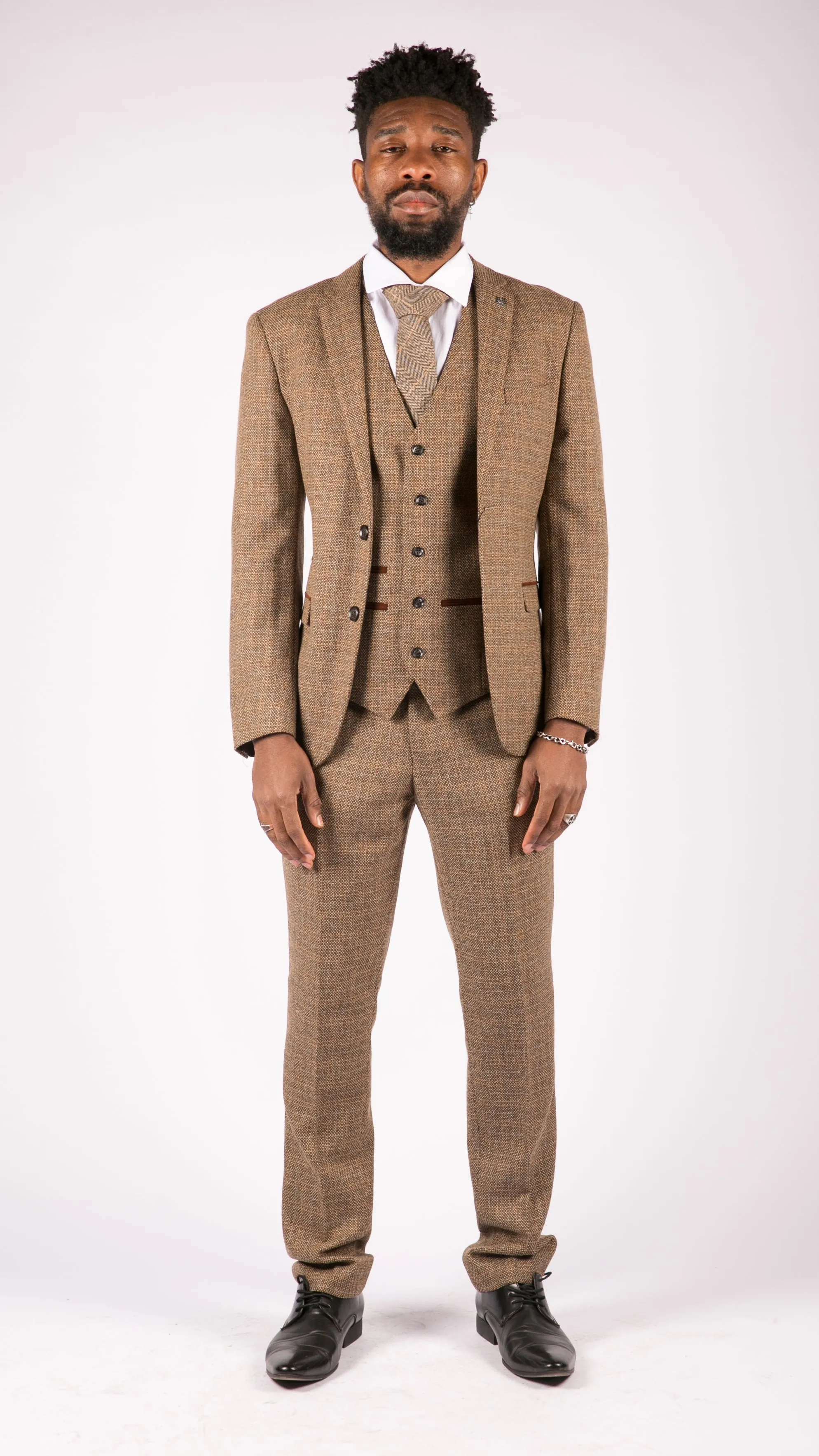 Ralph 3 Piece Suit Tweed Check Vintage