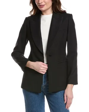 Rebecca Taylor Cavalry Twill Wool & Silk-Blend Blazer