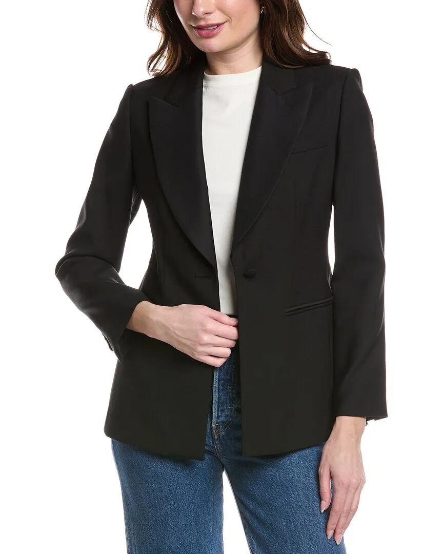 Rebecca Taylor Cavalry Twill Wool & Silk-Blend Blazer