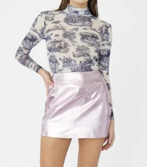 Richard Skirt In Metallic Pink