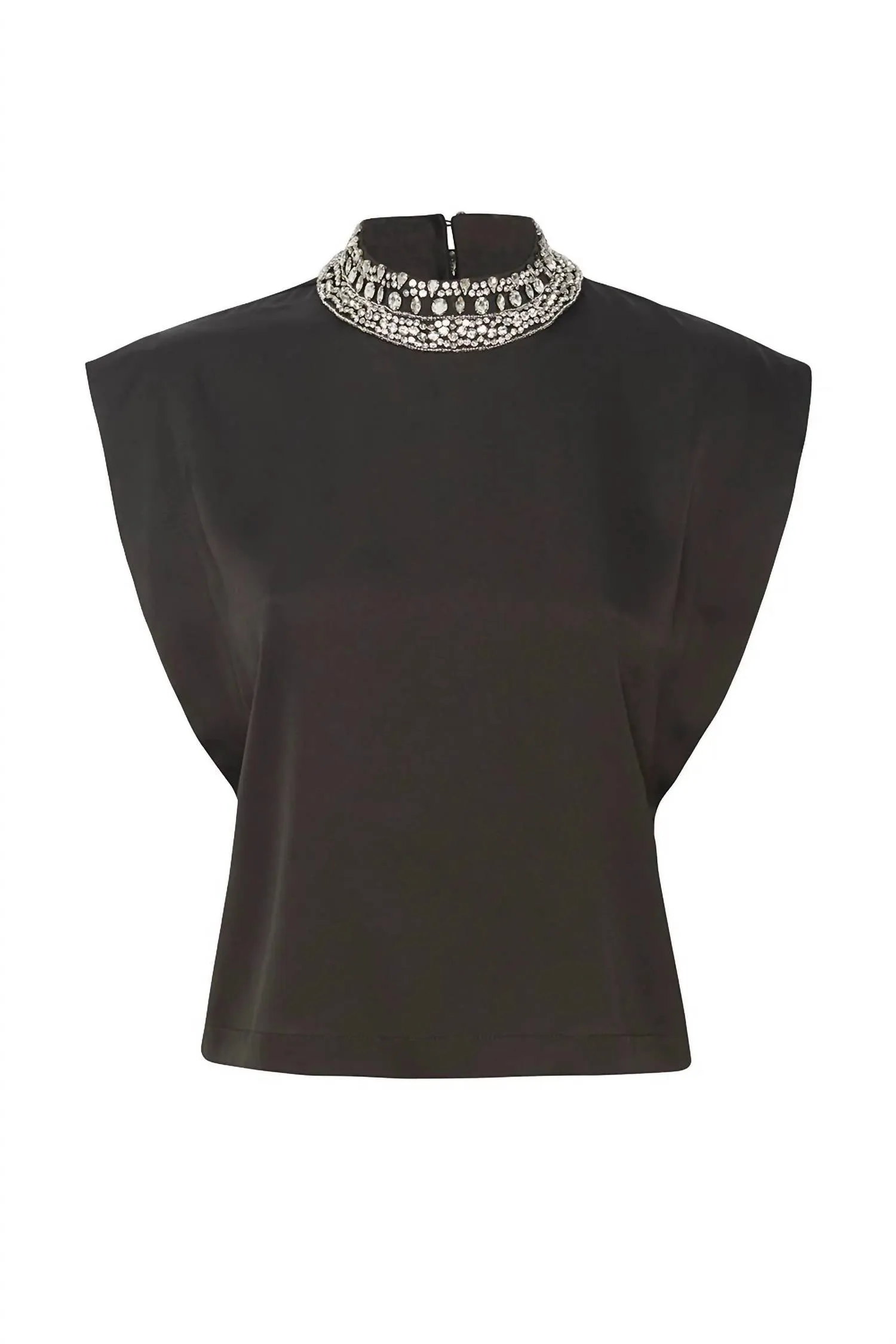 Riley Top In Black Satin