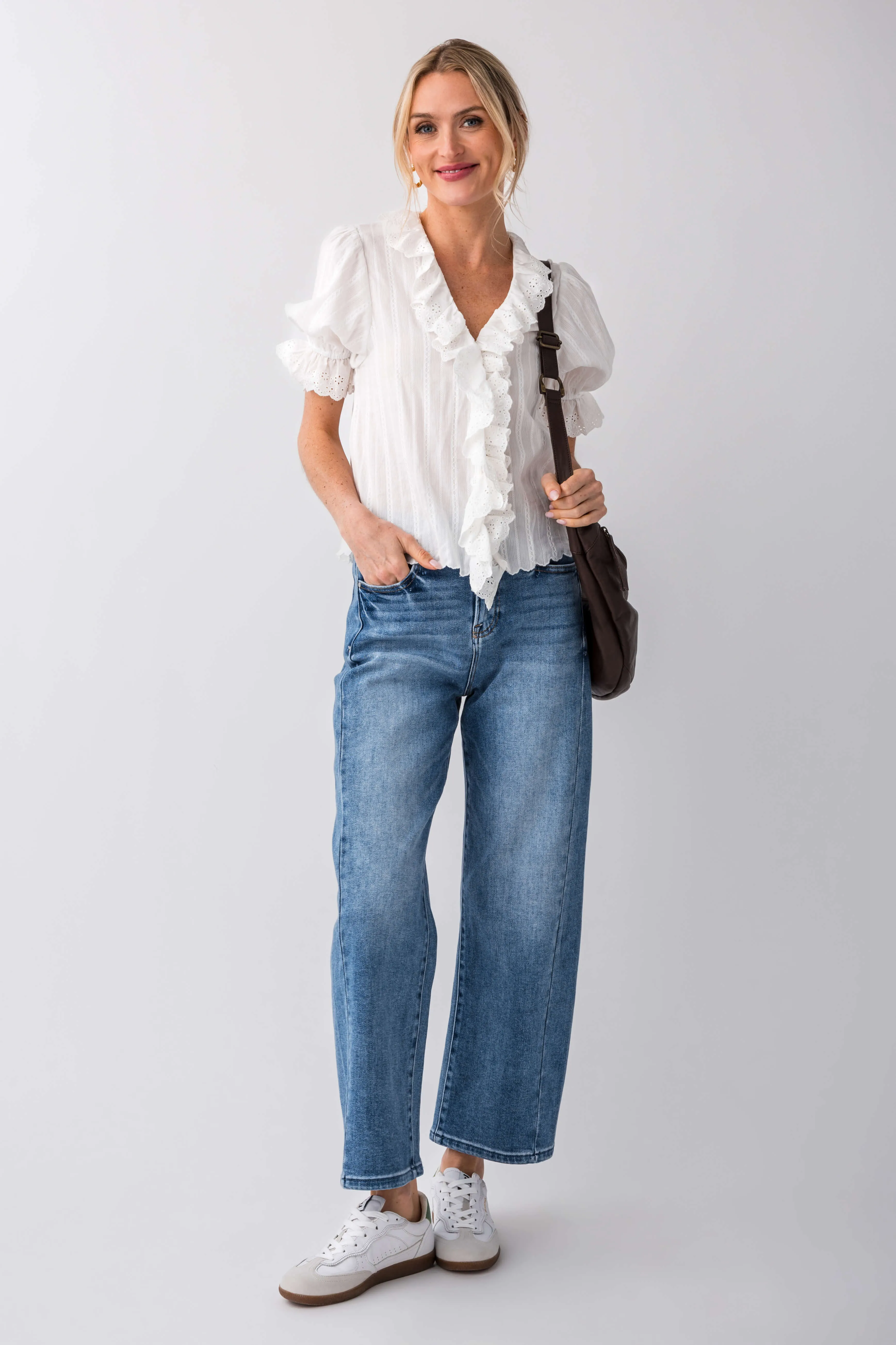 Risen Wren High Rise Barrel Jeans