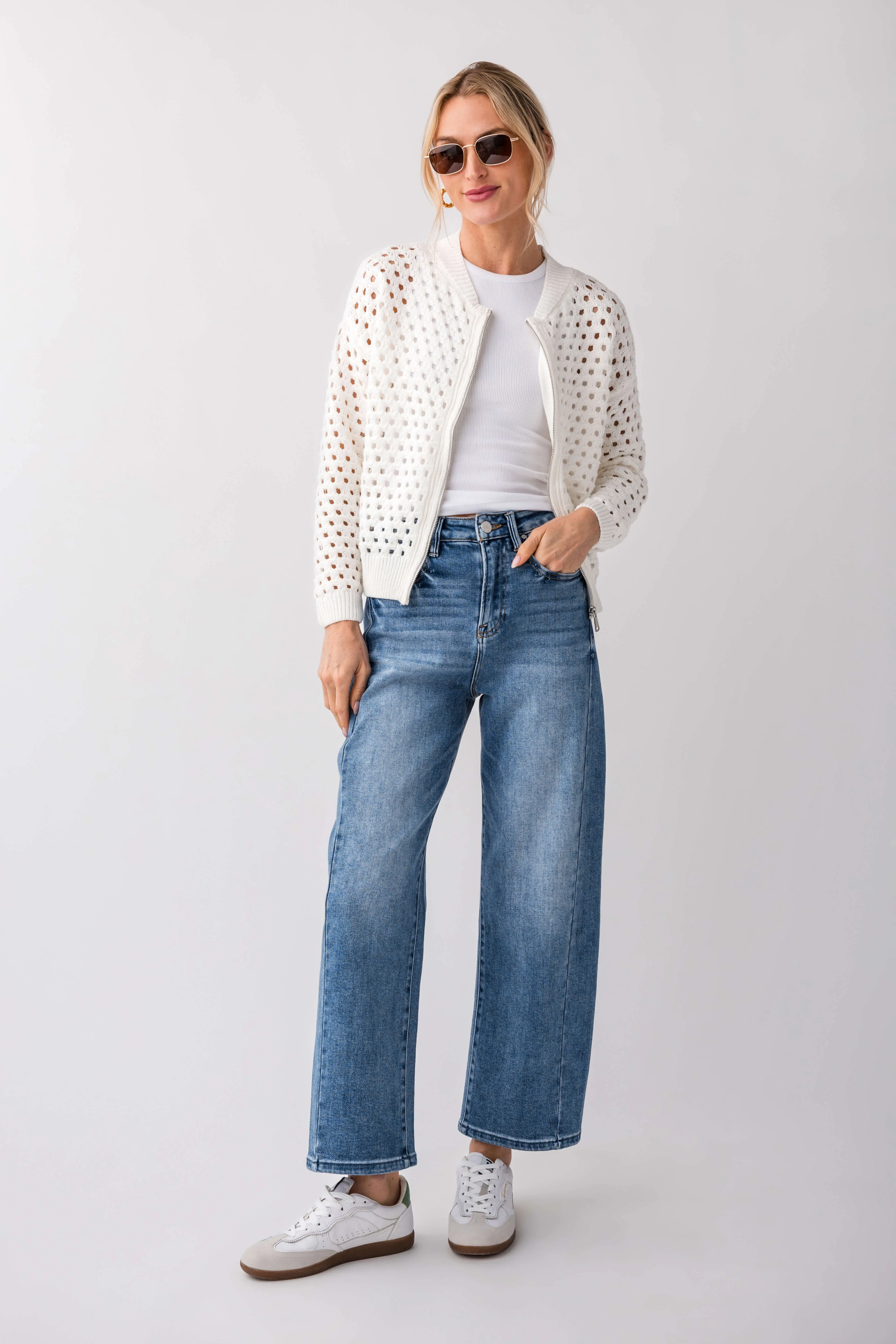 Risen Wren High Rise Barrel Jeans