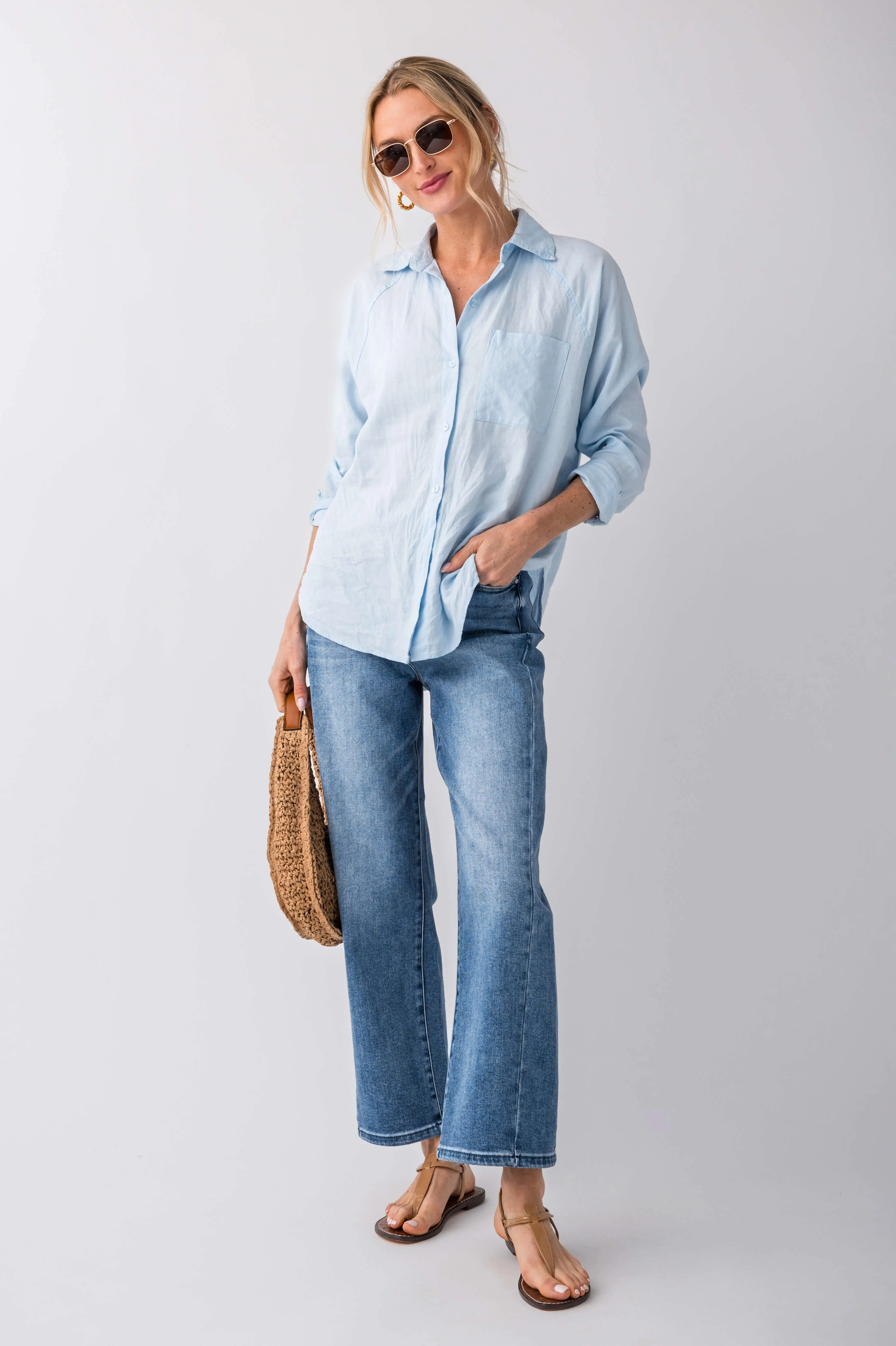 Risen Wren High Rise Barrel Jeans