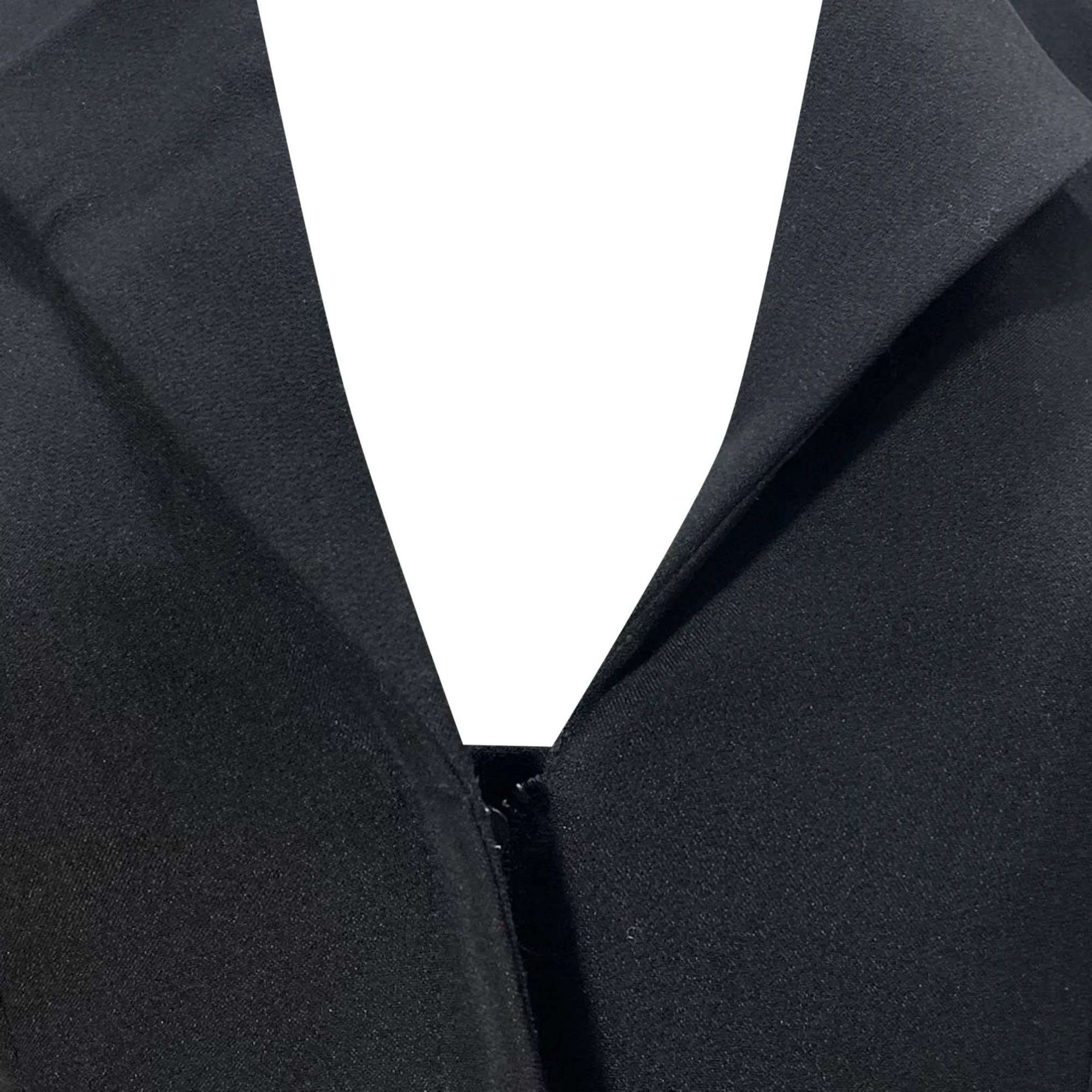 Roland Mouret Collared Hidden Closure Blazer in Black Wool