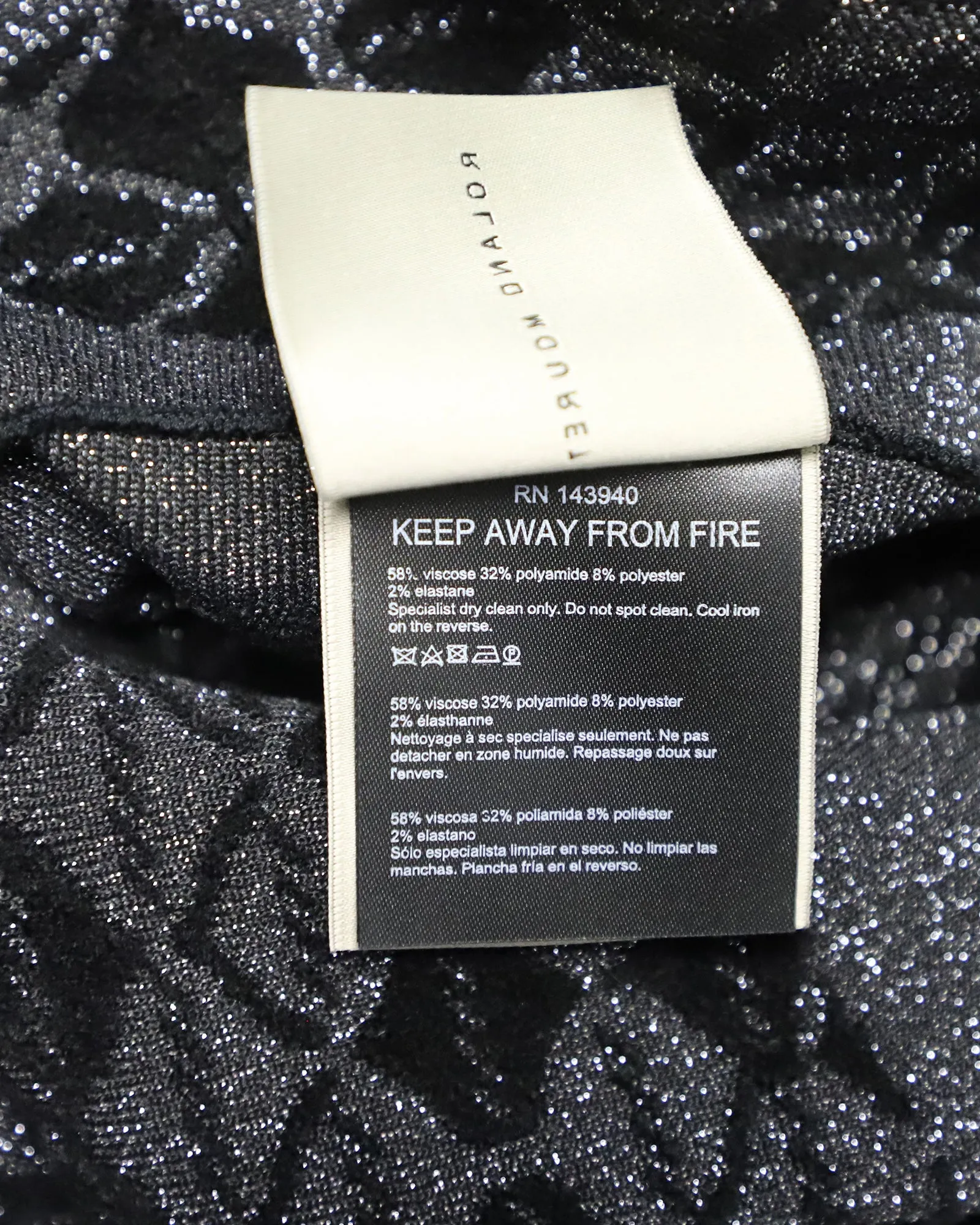 Roland Mouret Fluted Godet Skirt in Black Viscose
