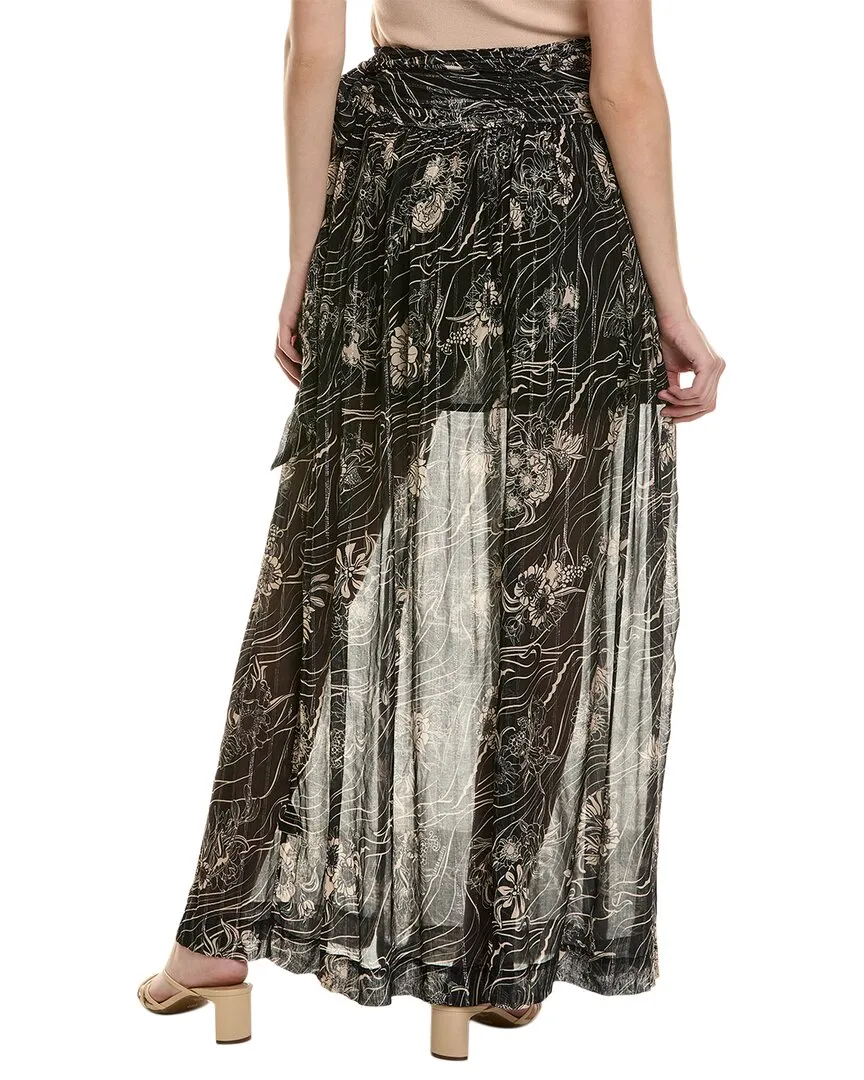 Sabina Musayev Patina Silk-Blend Skirt