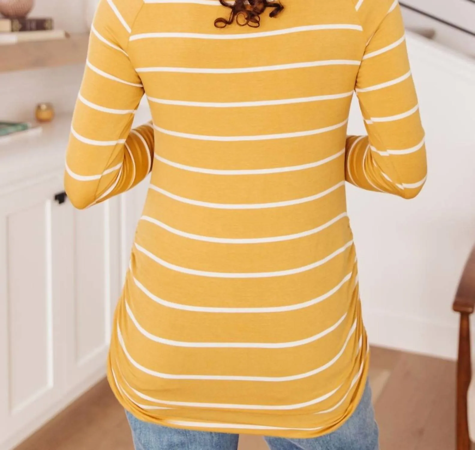 Sailing Stripes Top In Yellow