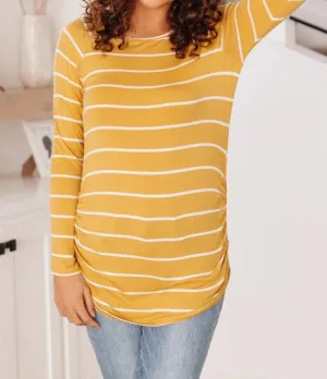 Sailing Stripes Top In Yellow
