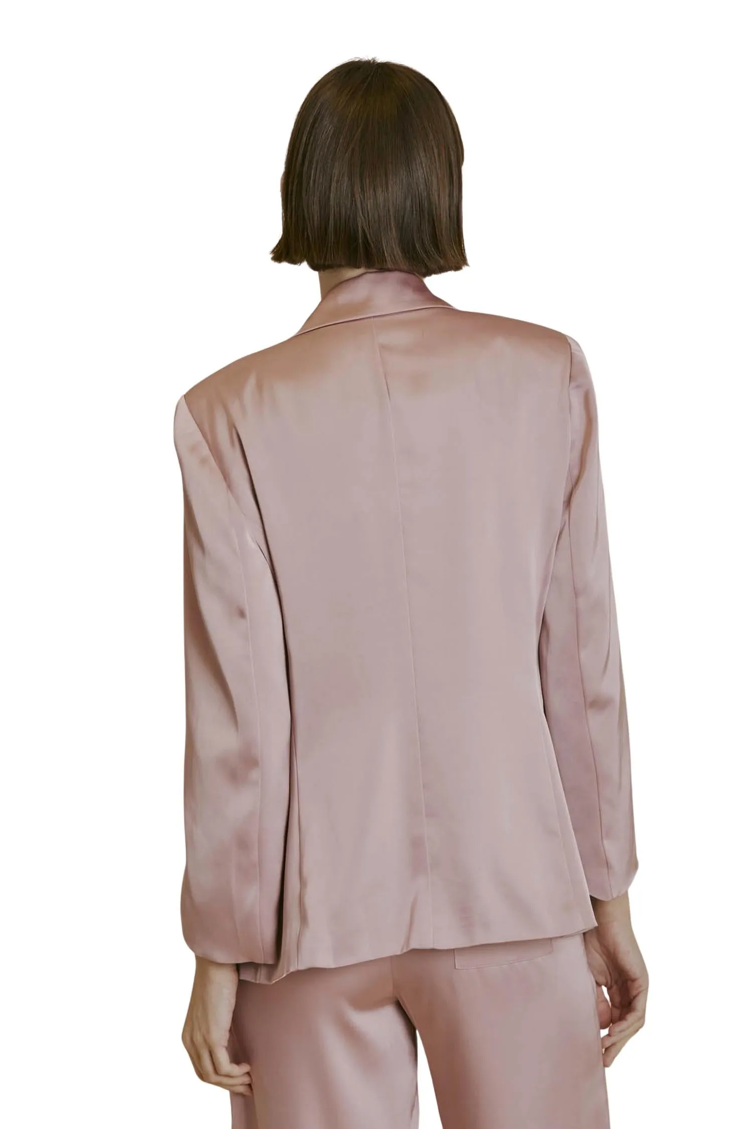 Satin Blazer In Mauve