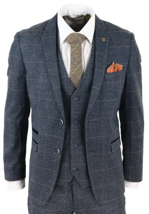 Scott 3 Piece Suit Herringbone Tweed