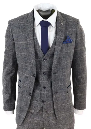 Scott 3 Piece Suit Herringbone Tweed